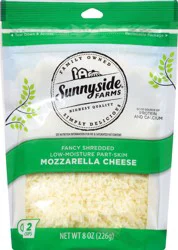 Sunnyside Farms Low-Moisture Part-Skim Mozzarella Fancy Shredded Cheese 8 oz