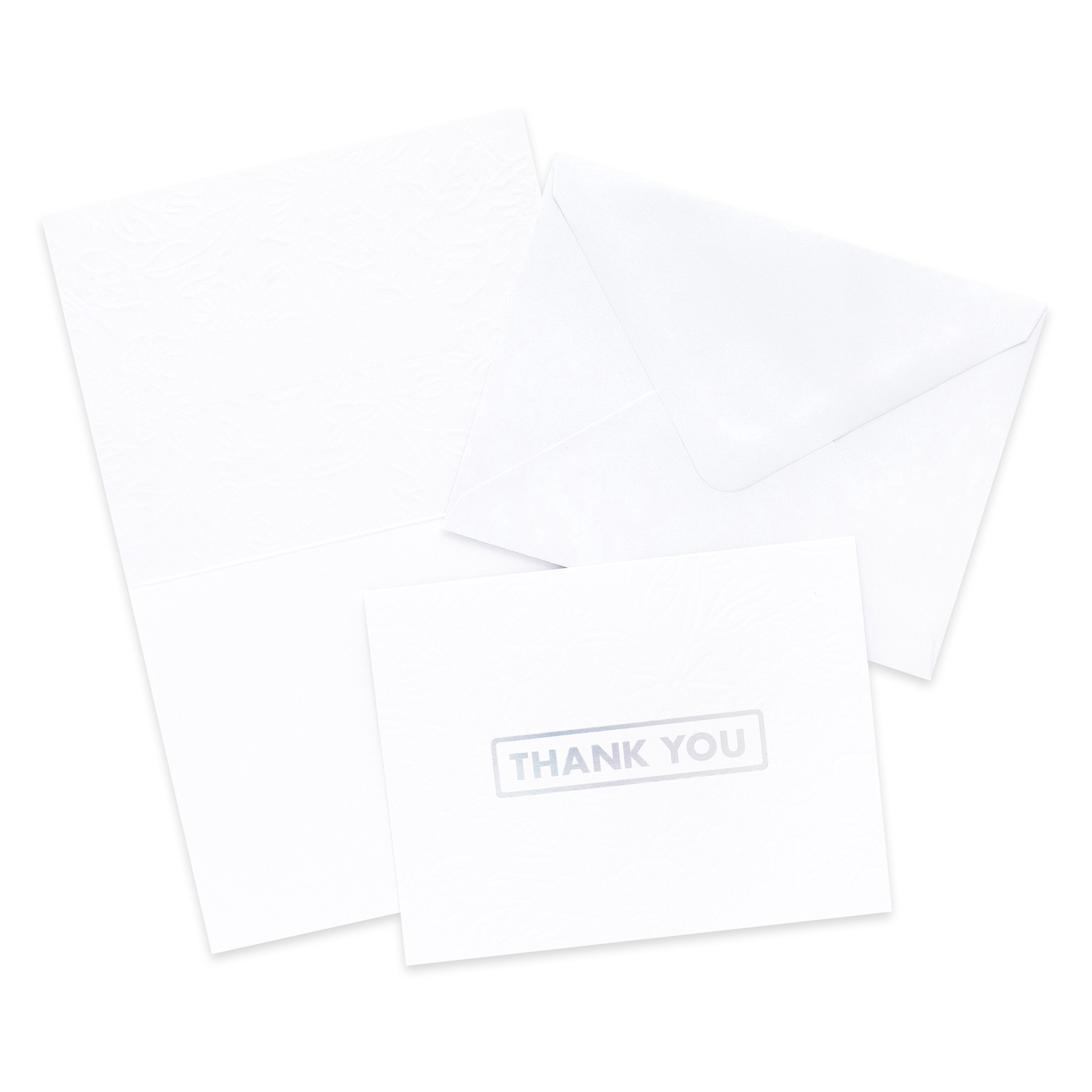 slide 3 of 6, Embossed Thank You Cards & Envelopes By Recollections, 5.5" X 4.2", 5.5 in x 4.2 in