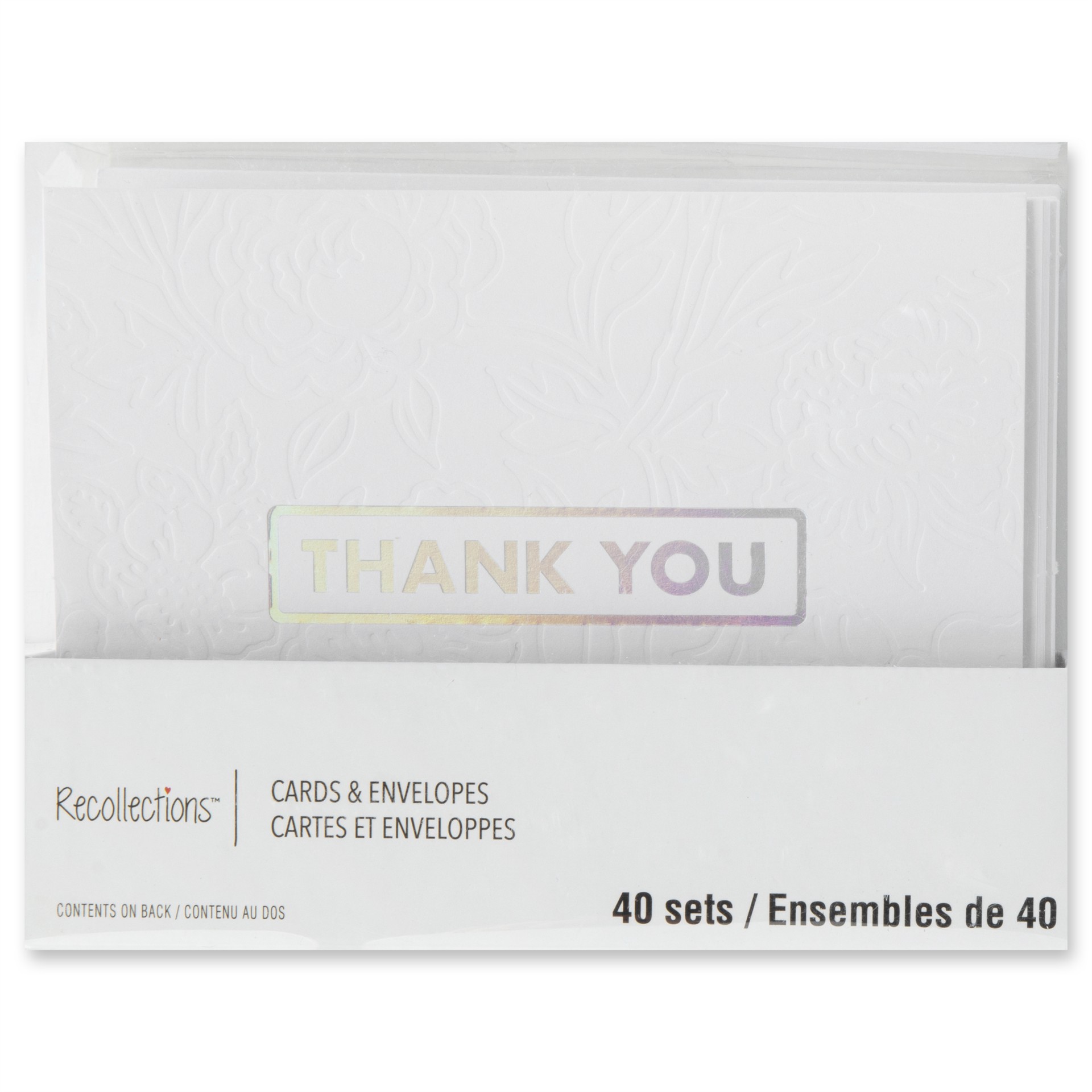 slide 6 of 6, Embossed Thank You Cards & Envelopes By Recollections, 5.5" X 4.2", 5.5 in x 4.2 in