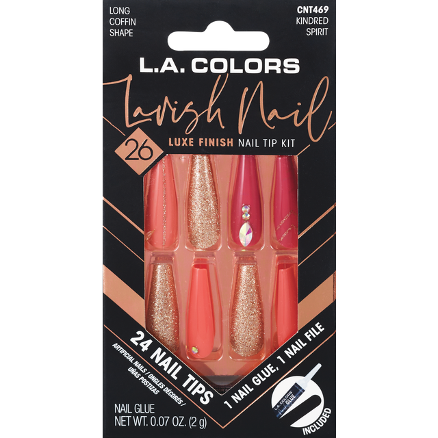 slide 1 of 1, LA COLORS Lavish Nail Tips, Kindred Spirit, 1 ct