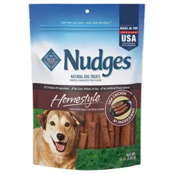 Blue Buffalo Nudges Homestyle Natural Dog Treats, Chicken and Pork, 18oz Bag