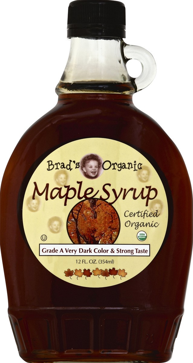 slide 2 of 2, Brad's Organic Very Dark Maple Syrup, 12 oz