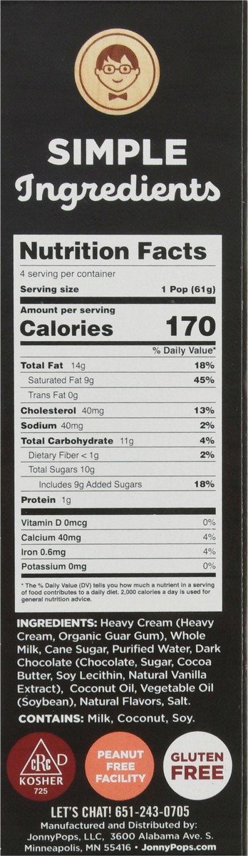 slide 10 of 11, Jonny Pops Chocolate-Dipped Vanilla 4-2.06 fl oz Wrapper, 4 ct