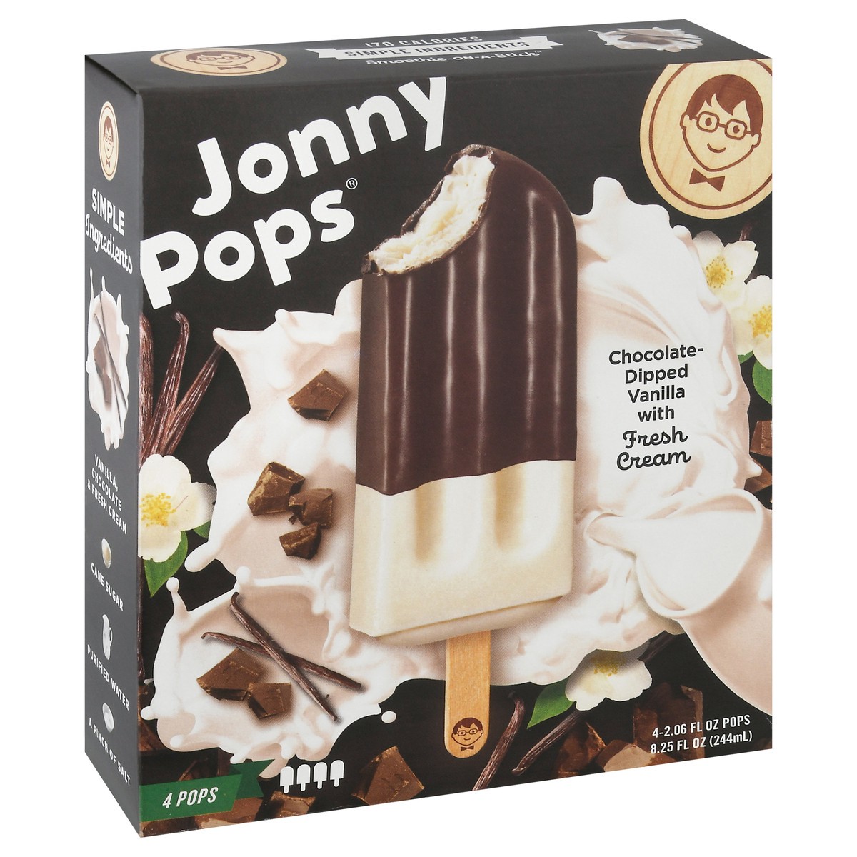 slide 7 of 11, Jonny Pops Chocolate-Dipped Vanilla 4-2.06 fl oz Wrapper, 4 ct