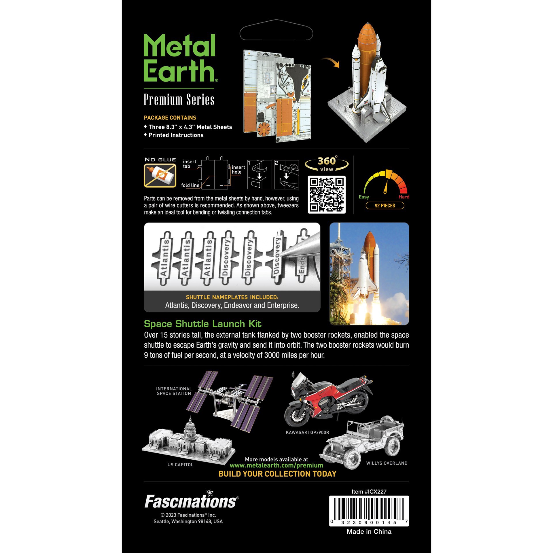slide 5 of 14, Fascinations Metal Earth Premium Series Space Shuttle Launch Steel Model Kit, 4.13 in x 3.54 in x 6.7 in