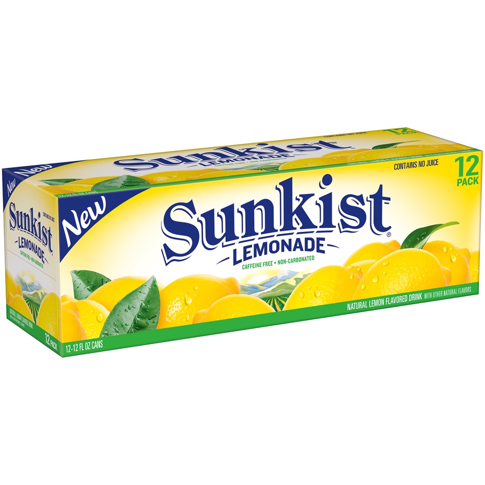 slide 2 of 2, Sunkist Lemonade, 12 ct; 12 fl oz