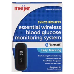 Meijer Essential Wireless Blood Glucose Meter, Blue, 1 Ct