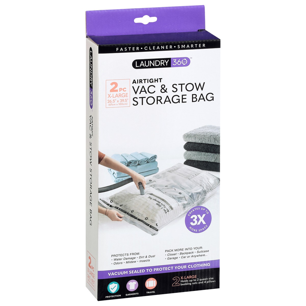 slide 3 of 4, Woolite Xl Vacuum Storage Bags, 2 ct