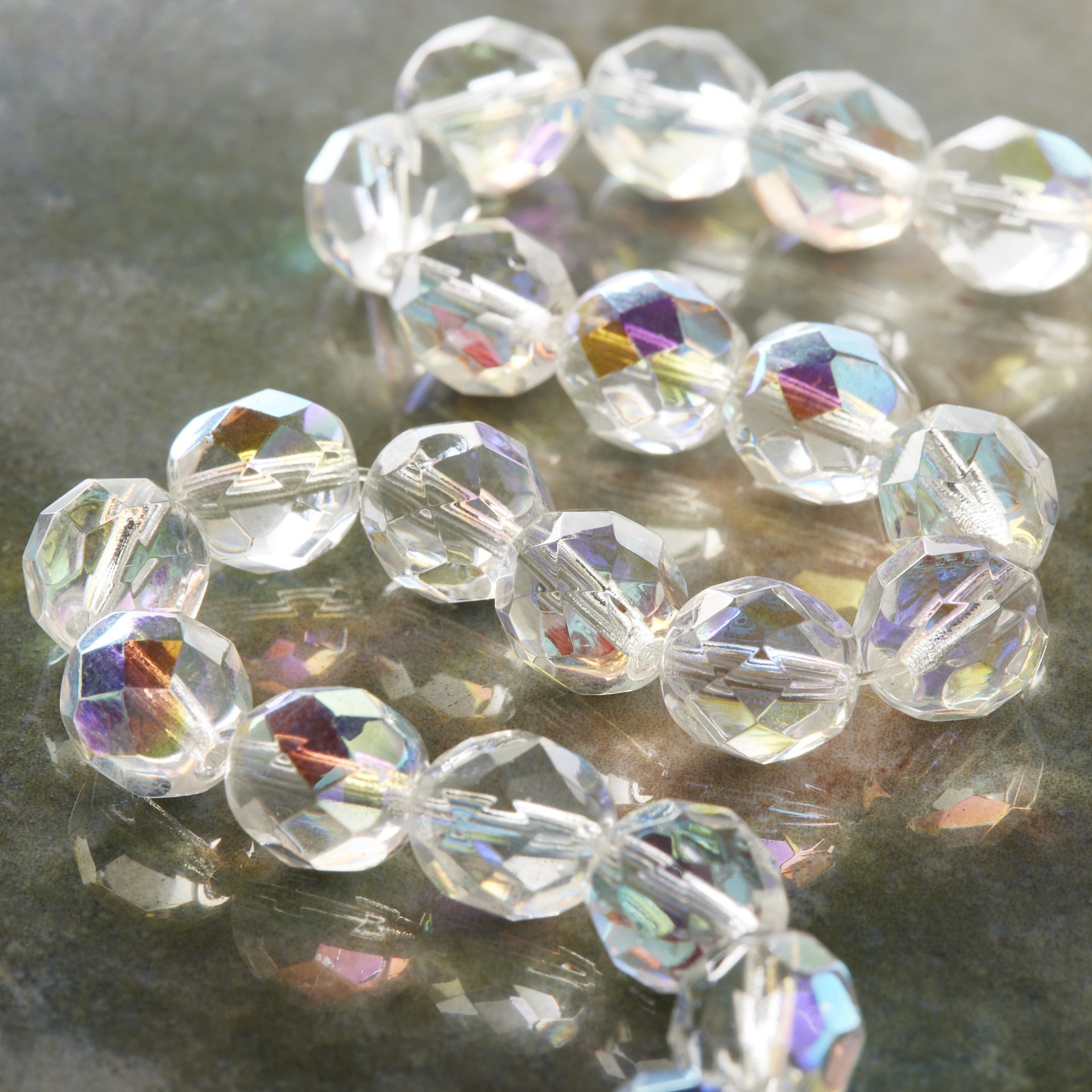 slide 2 of 3, Crystal Czech Glass Faceted Beads, 8mm By Bead Landing, 8mm