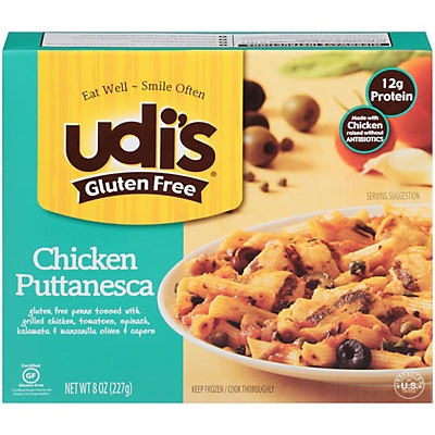 slide 1 of 4, Udi's Gluten Free Chicken Puttanesca, 8 oz