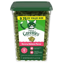 Feline Greenies Savory Salmon Flavor Dental Treats Value Size 9.75 oz