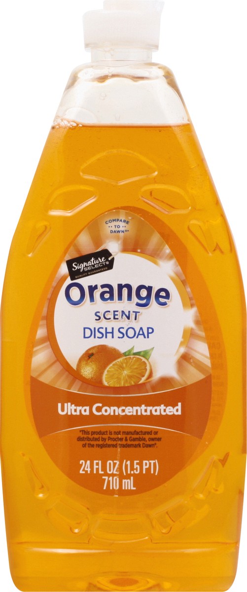 slide 4 of 9, Signature Select Ultra Concentrated Orange Scent Dish Soap 24 oz, 24 oz