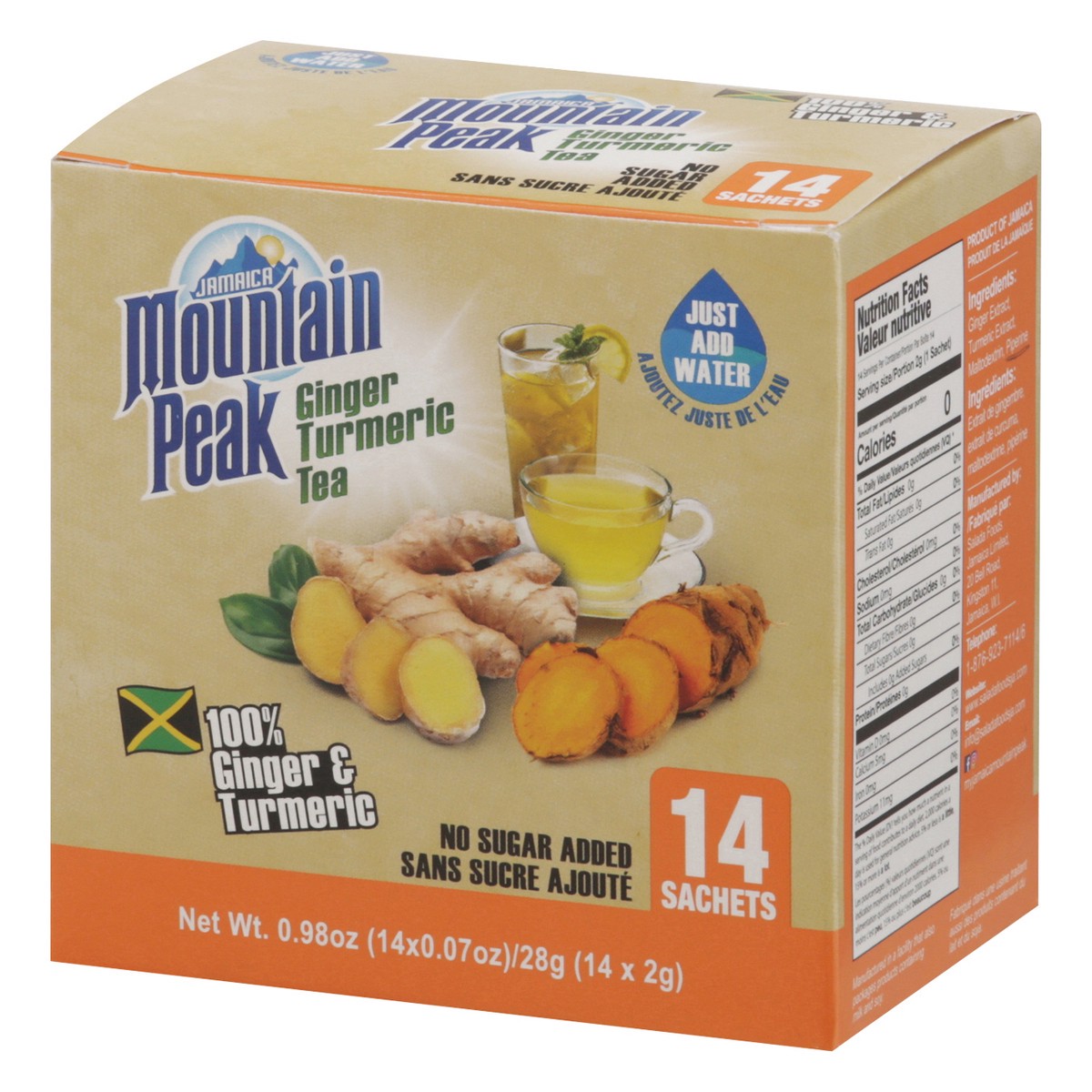 slide 8 of 13, Mountain Peak Ginger Turm Tea Unsweet 0.98 Ounces, 0.9 oz