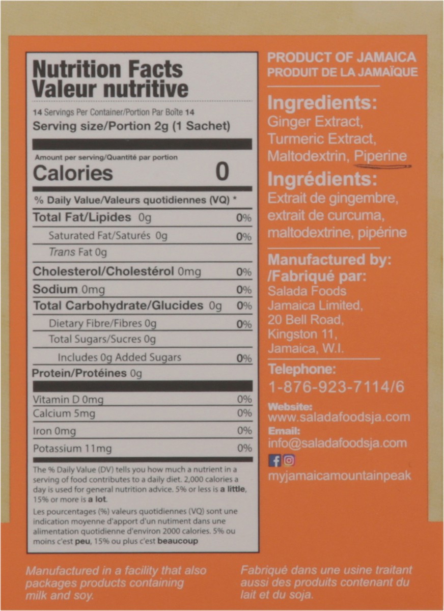 slide 3 of 13, Mountain Peak Ginger Turm Tea Unsweet 0.98 Ounces, 0.9 oz