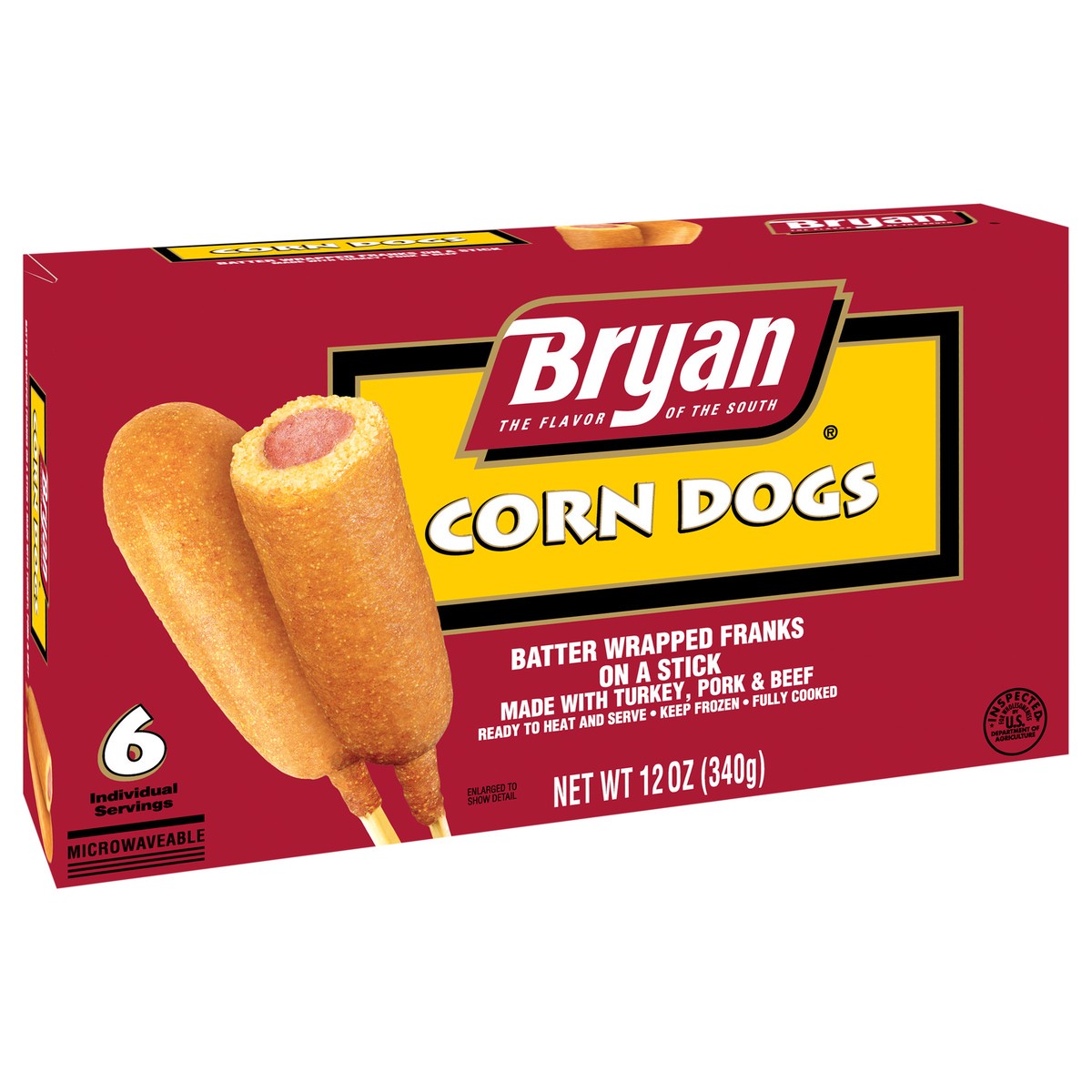 slide 6 of 11, Bryan Corn Dogs, 6 Count (Frozen), 340.19 g