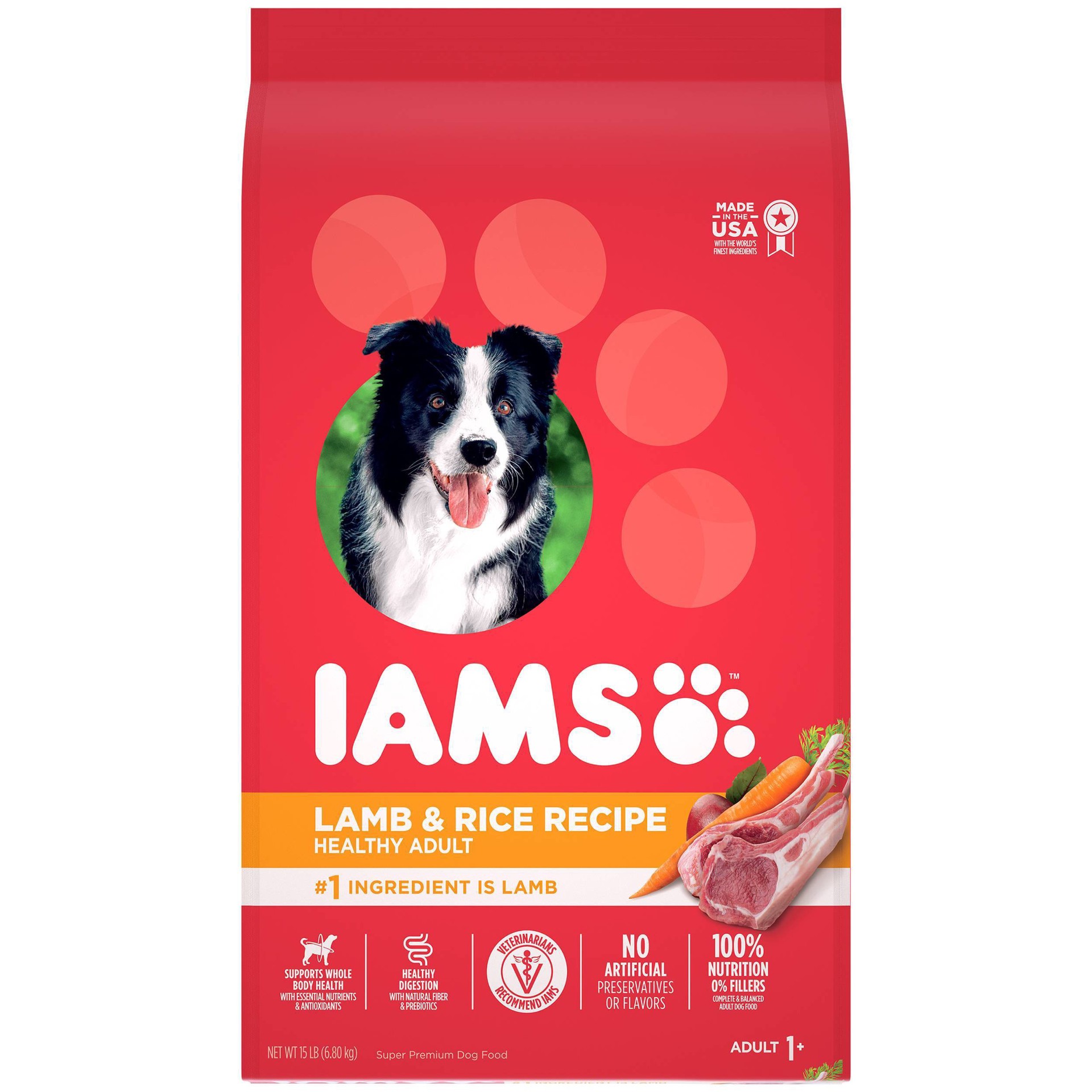 slide 1 of 4, IAMS ProActive Health Adult Lamb Meal And Rice Dry Dog Food, 12.5 lb