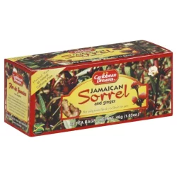 Caribbean Dreams Herbal Tea Jamaican Sorrel and Ginger - 24 ct