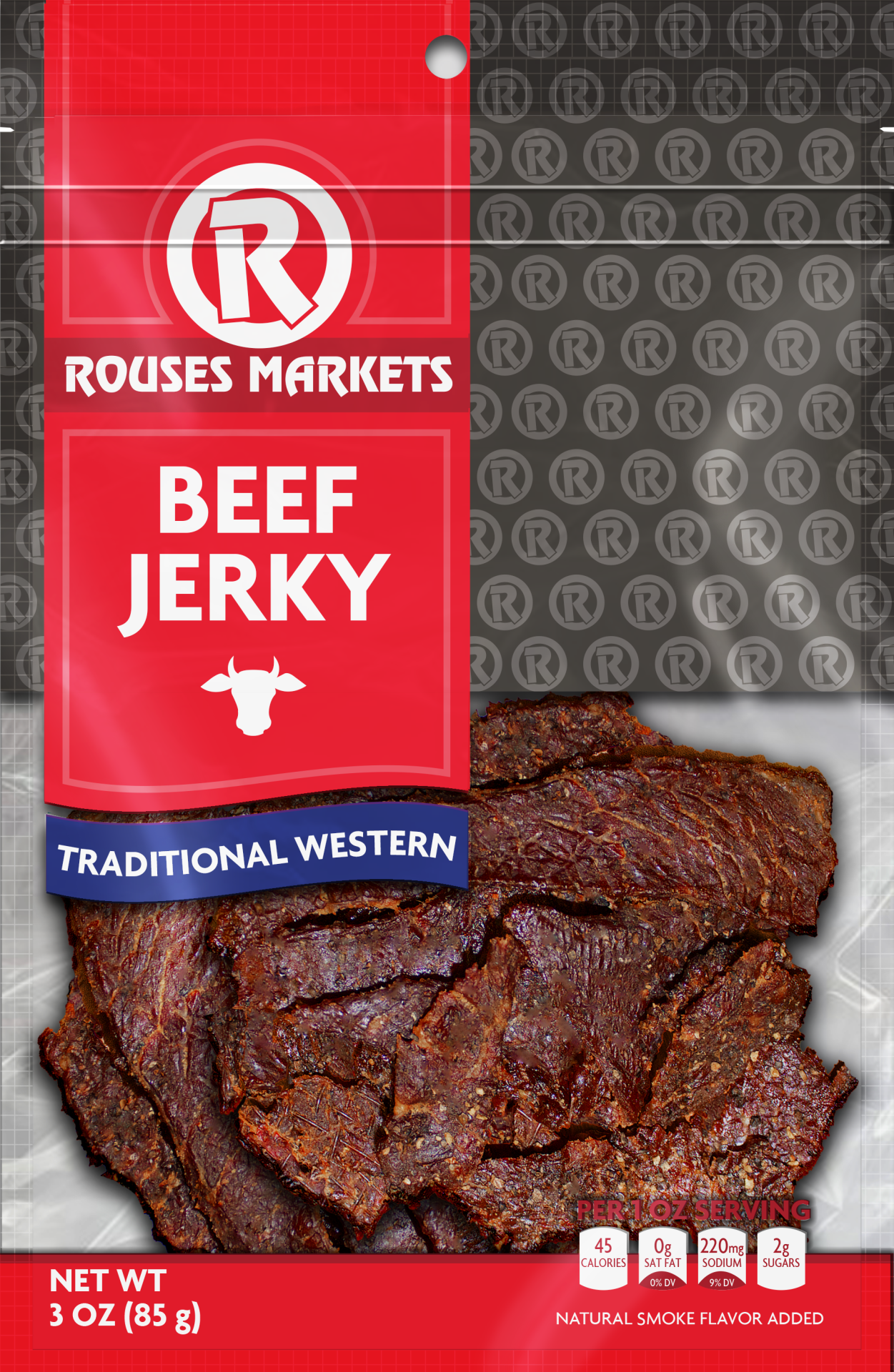 slide 1 of 1, Rouses Traditional Beef Jerky, 3 oz