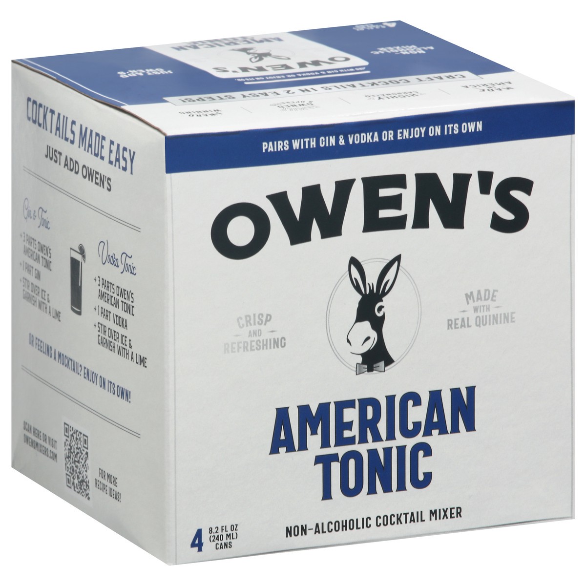 slide 5 of 11, Owen's Non-Alcoholic American Tonic Cocktail Mixer 4 - 8.2 fl oz Cans, 4 ct