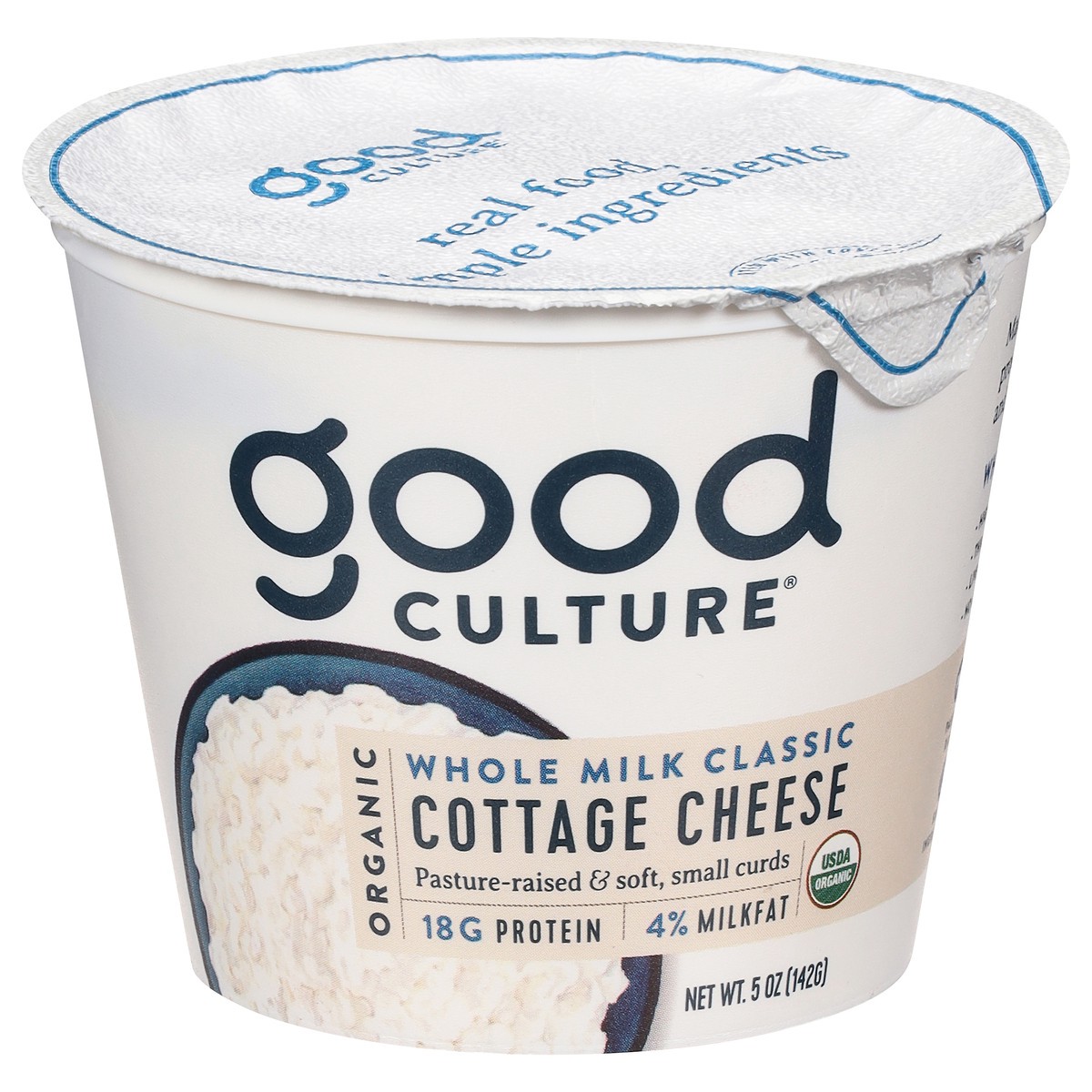 slide 1 of 9, good culture Organic Whole Milk Classic Cottage Cheese 5 oz, 5 oz