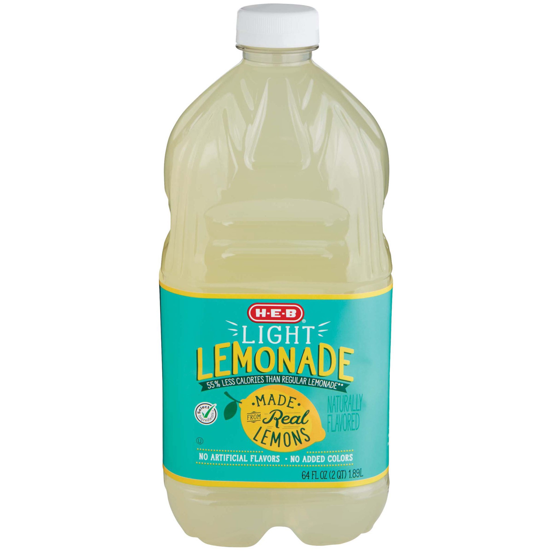 slide 1 of 1, H-E-B Select Ingredients Light Lemonade&nbsp- 64 oz, 64 oz