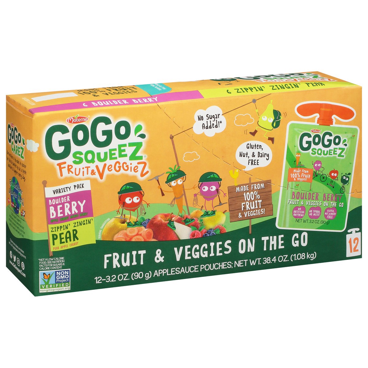 slide 9 of 9, Gogo Squeeze Fruit & Veggies On The Go Variety Pack - 12 ct; 38.4 oz, 12 ct; 38.4 oz