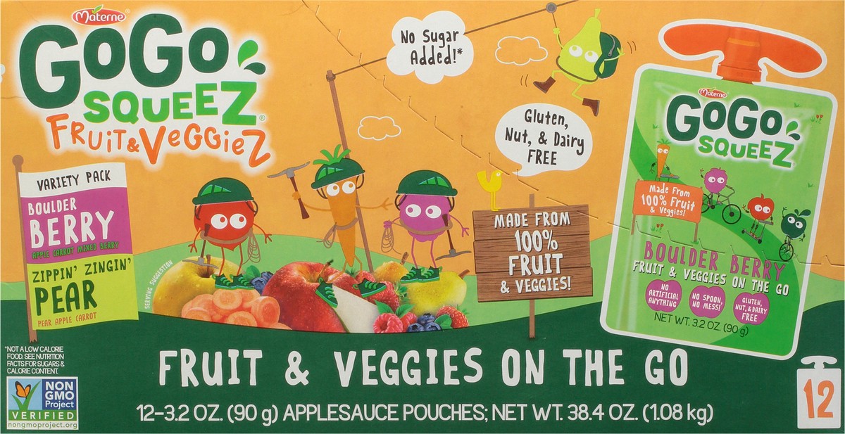 slide 5 of 9, Gogo Squeeze Fruit & Veggies On The Go Variety Pack - 12 ct; 38.4 oz, 12 ct; 38.4 oz