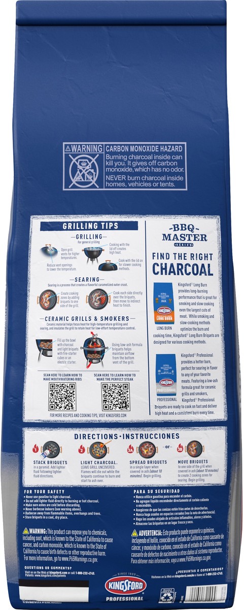 slide 5 of 5, Kingsford Charcoal Professional Briquettes, BBQ Charcoal for Grilling - 12 Pounds, 12 lb