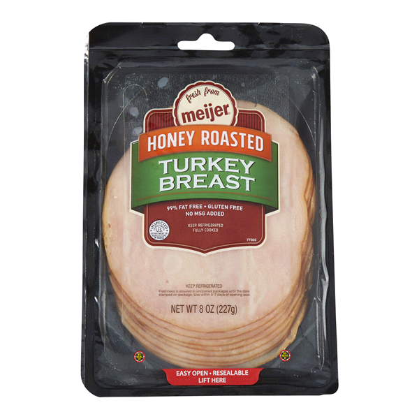 slide 1 of 1, Fresh from Meijer Honey Roasted Turkey Breast Deli Slices, 8 oz