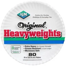 AJM Heavyweights Original Paper Plates 8-7/8"