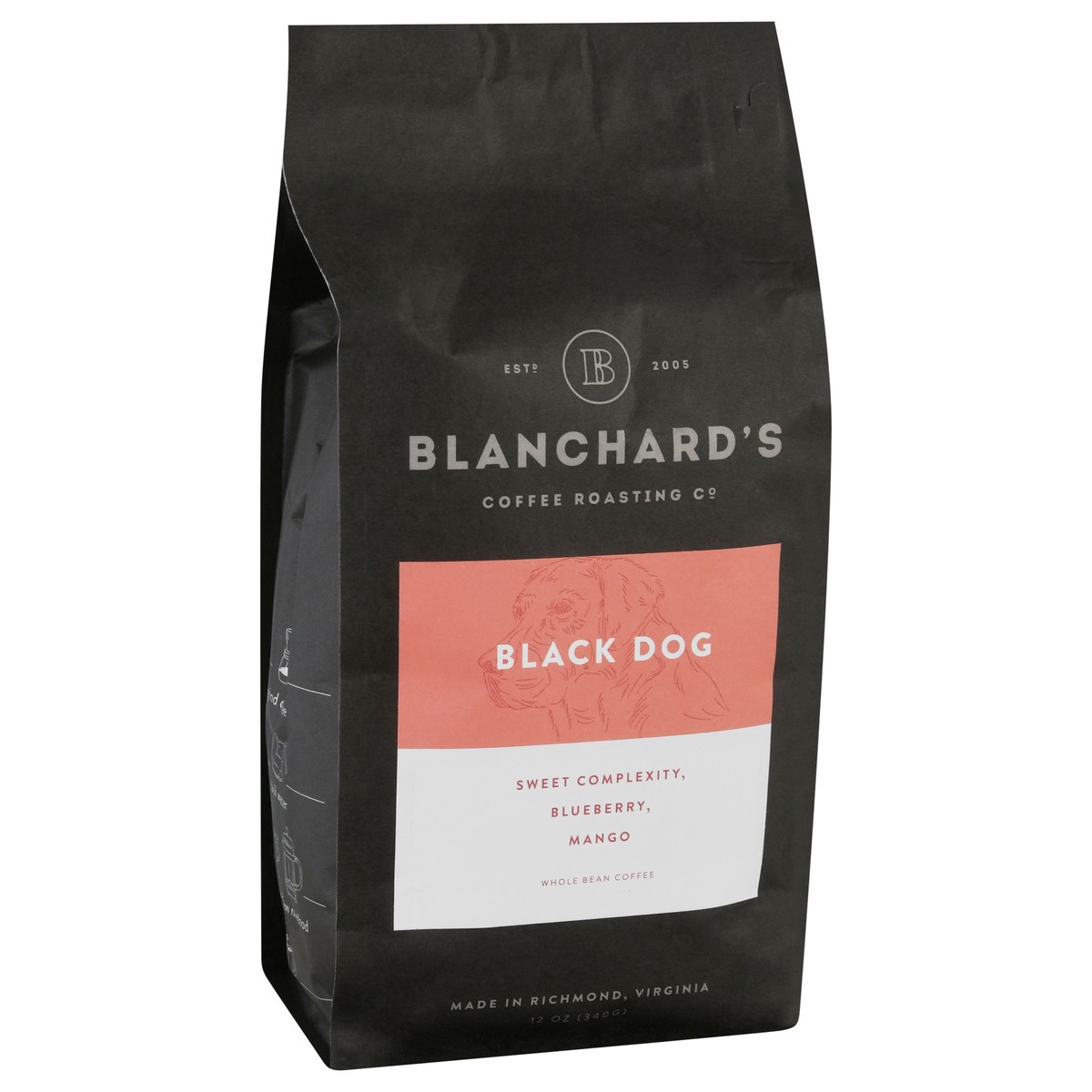 slide 2 of 10, Blanchard's Whole Bean Black Dog Coffee - 12 oz, 12 oz