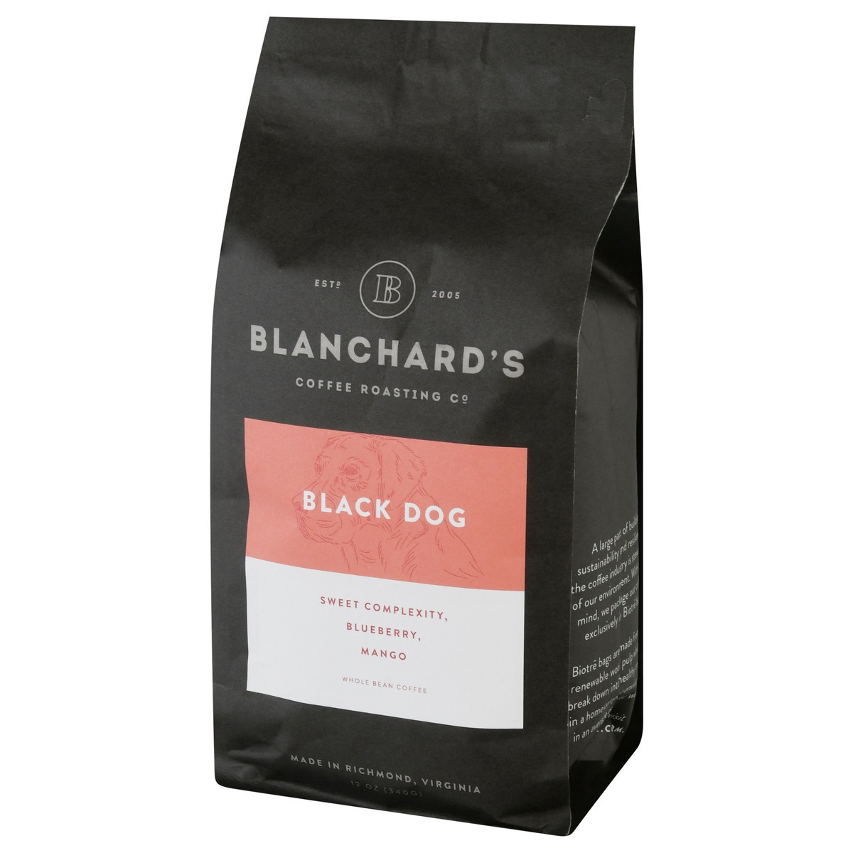 slide 9 of 10, Blanchard's Whole Bean Black Dog Coffee - 12 oz, 12 oz