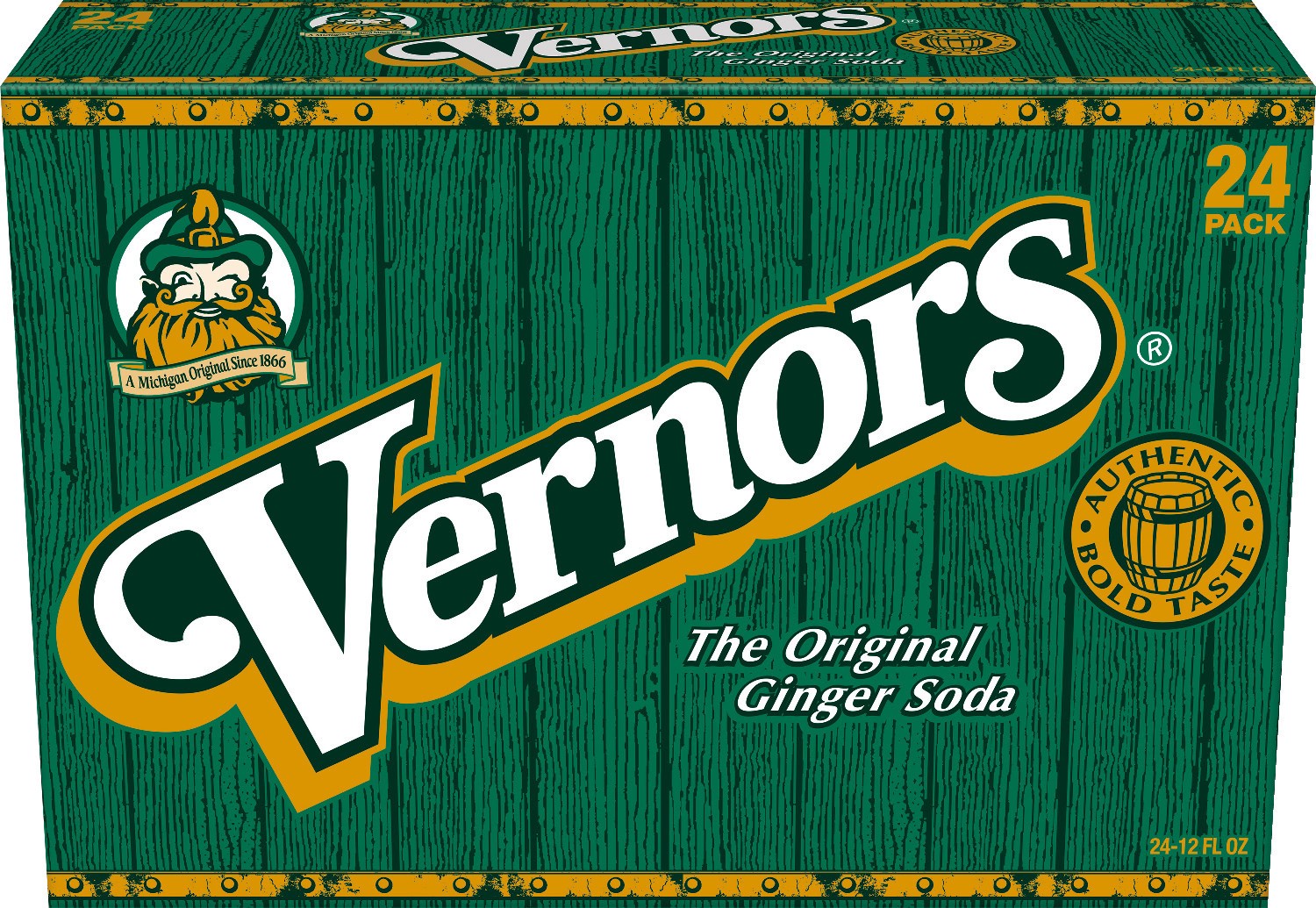 slide 1 of 21, Vernors Ginger Soda, 12 fl oz, 24 ct