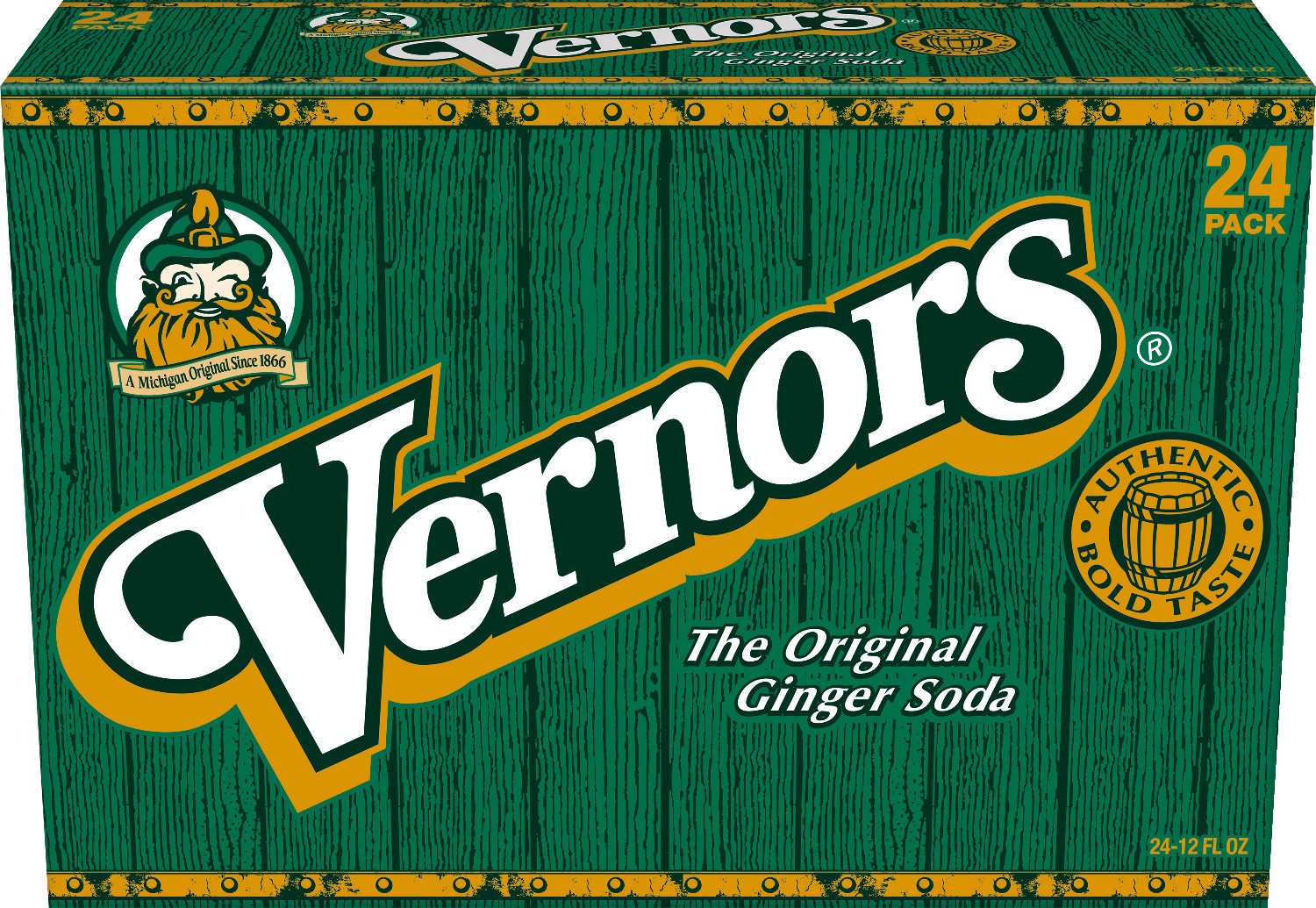 slide 1 of 21, Vernors Ginger Soda, 24 ct; 12 fl oz