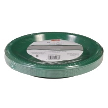 slide 1 of 1, GFS Green Plastic Plates, 25 ct; 10.25 in