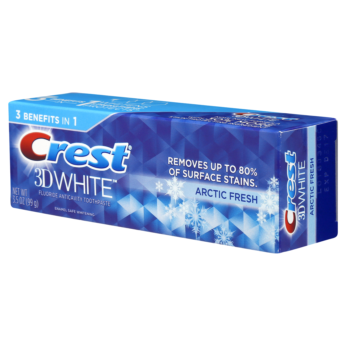 slide 2 of 10, Crest 3D White Arctic Fresh Fluoride Anticavity Toothpaste, 3.5 oz