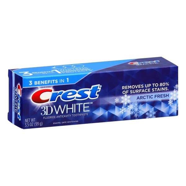 slide 1 of 10, Crest 3D White Arctic Fresh Fluoride Anticavity Toothpaste, 3.5 oz