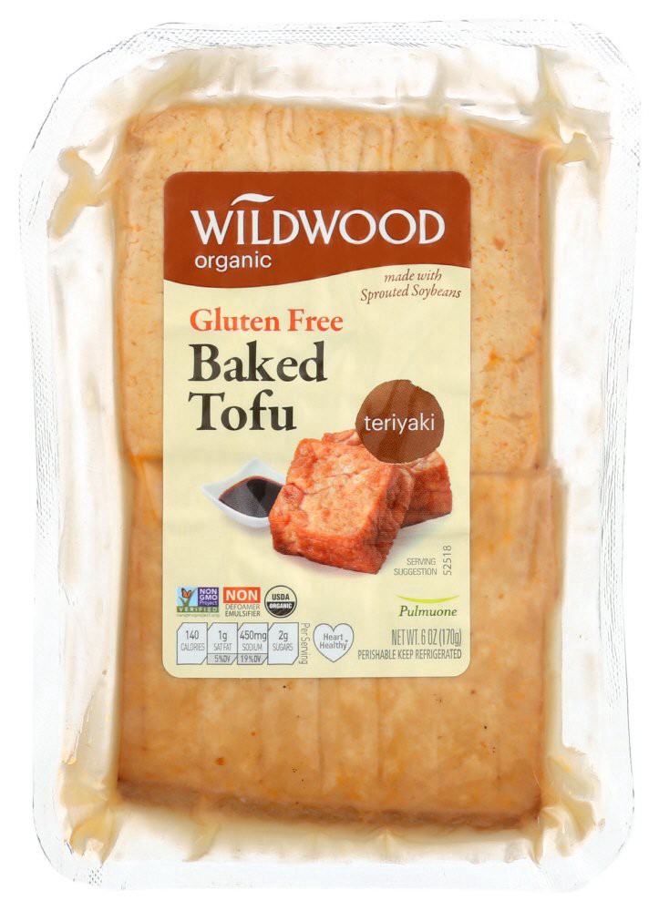 slide 1 of 5, Wildwood Teriyaki Baked Tofu, 6 oz