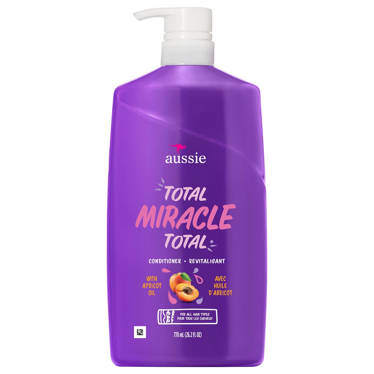 slide 1 of 2, Aussie Total Miracle 7 Benefits Hair Conditioner for Damaged Hair, for All Hair Types, Paraben-Free, 26.2 fl oz 778 ml, 26.2 fl oz