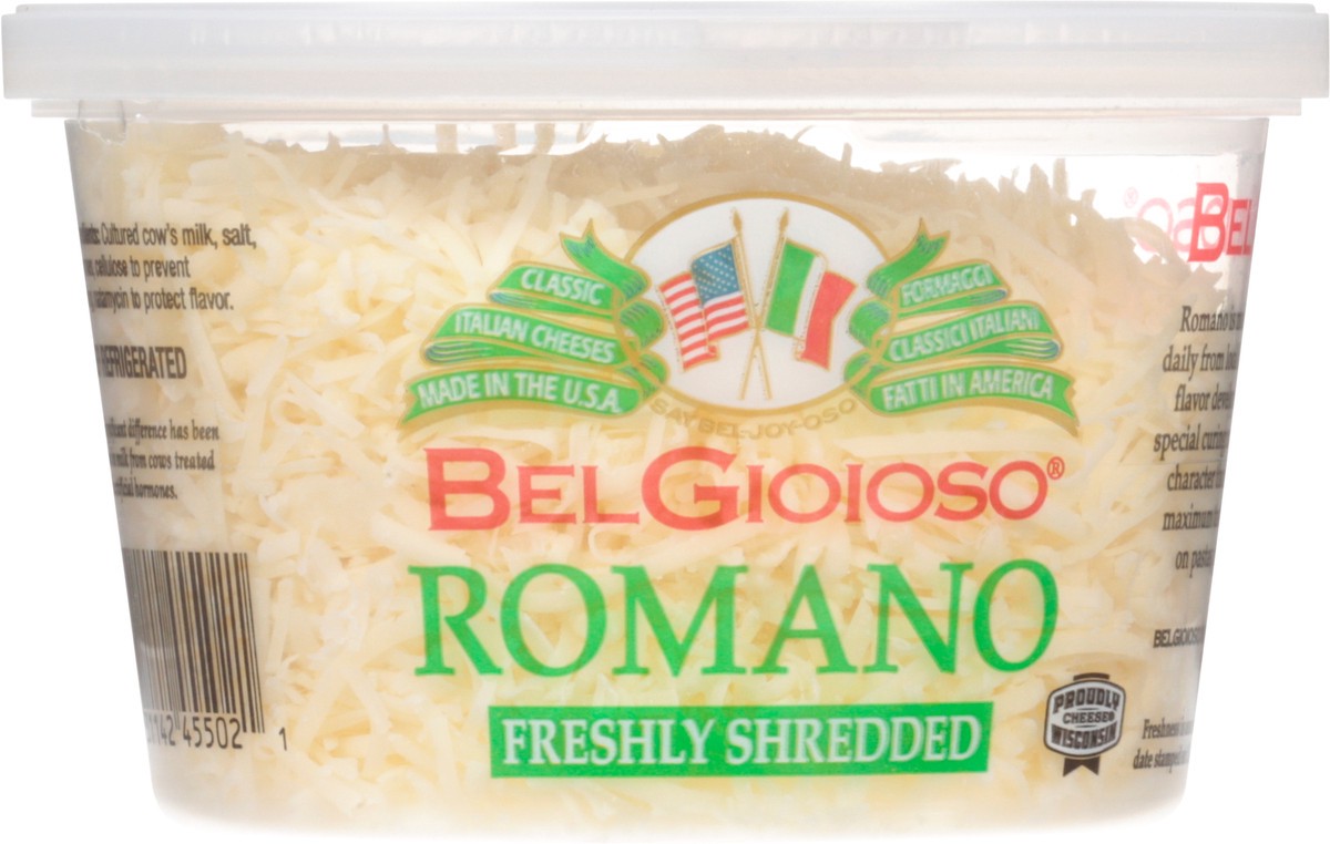 slide 2 of 14, BelGioioso Romano Shredded Cheese, 5 oz