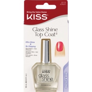 slide 1 of 1, Kiss Glass Shine Top Coat, 1 ct