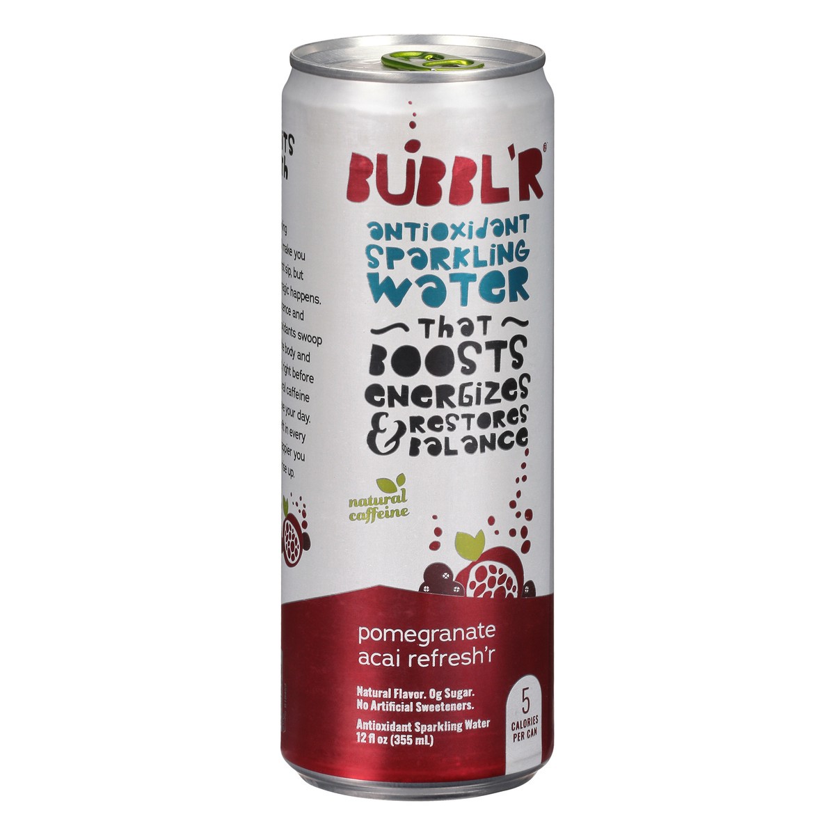 slide 7 of 9, BUBBL'R Pomegranate Acai Refresh'r Antioxidant Sparkling Water - 12 oz, 12 oz