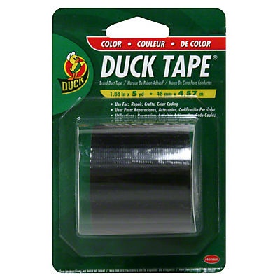 slide 1 of 1, Duck Brand Black Duct Tape, 5 yd