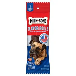Milk-Bone Flavor Rolls Beefy Cheesy, Yes Please-y! Rawhide Free Dog Treat With Beef, 2.2 oz