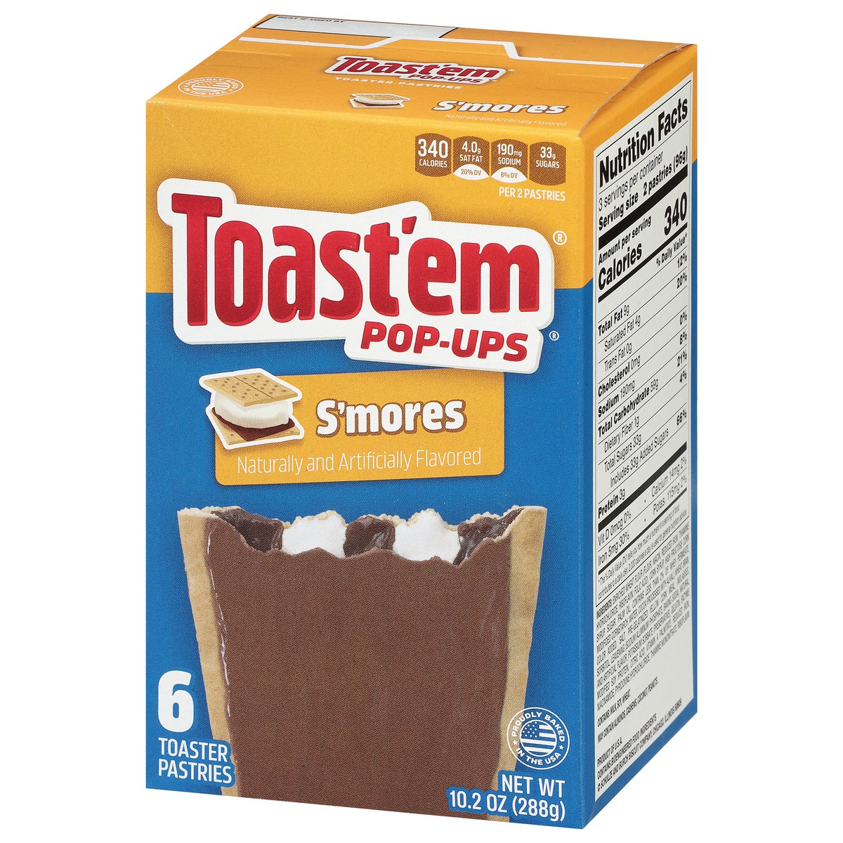 slide 7 of 9, Toast'em Pop-ups S'mores Toaster Pastries 6 ea, 6 ct