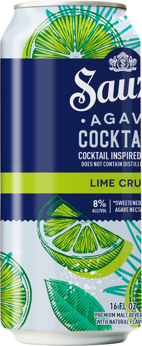 slide 3 of 7, Sauza Agave Cocktails Lime Crush 8% ABV (16 fl. oz. Can), 1 PK