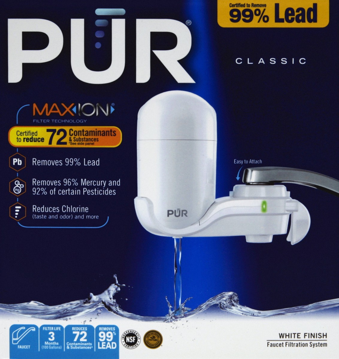 slide 2 of 4, PUR Classic Faucet Filtration System, 1 ct
