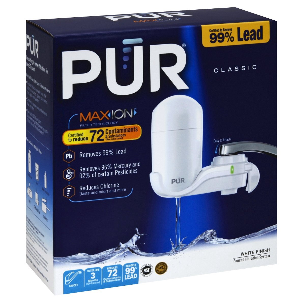 slide 1 of 4, PUR Classic Faucet Filtration System, 1 ct