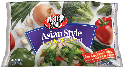 slide 1 of 1, Western Family Asian Style Vegetable Blend, 16 oz