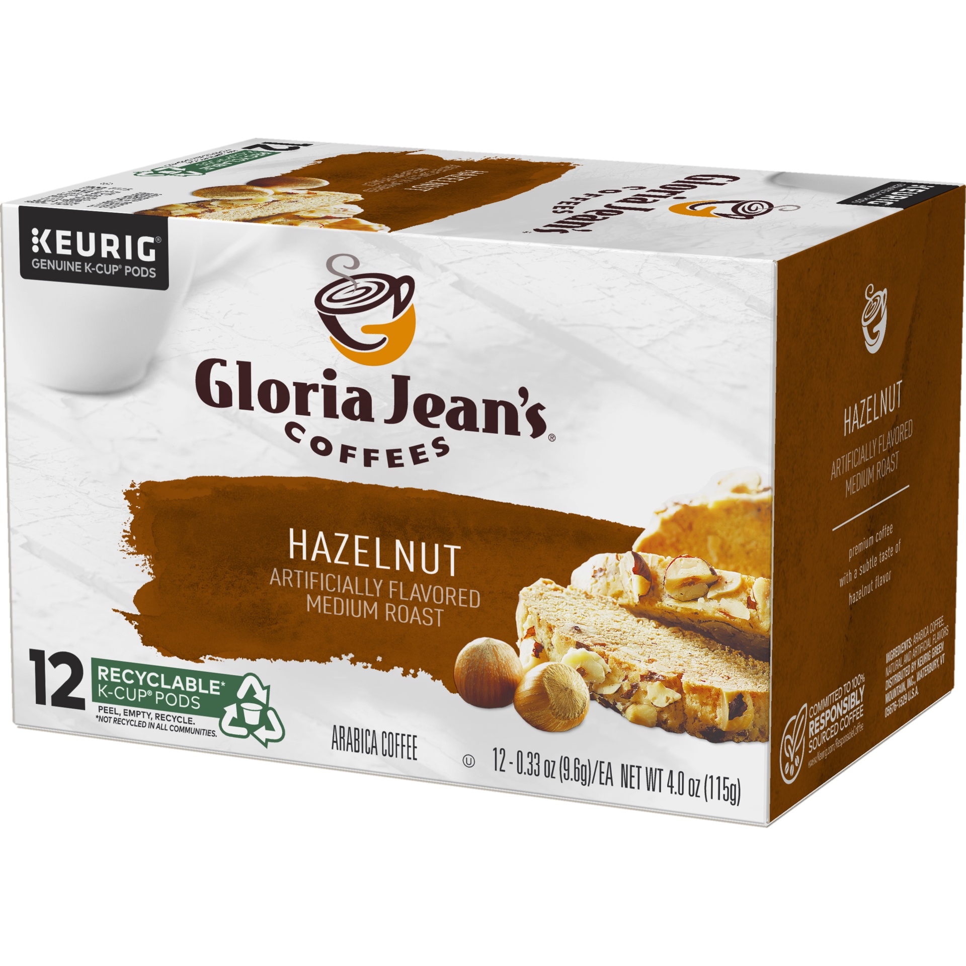 slide 3 of 4, Gloria Jean's Hazelnut K-Cup Medium Roast Coffee, 12 ct